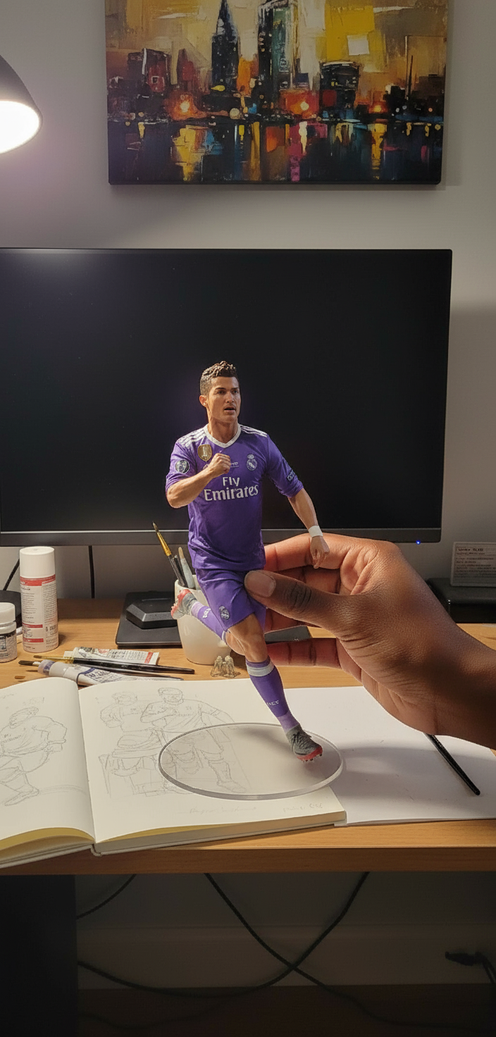 Cristiano Ronaldo Collectible Figurine | Real Madrid Celebration