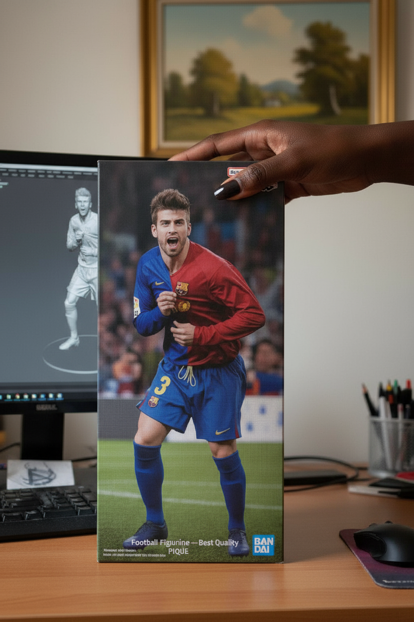 Gerrard Pique Collectible Figurine | Barcelona Goal Celebration