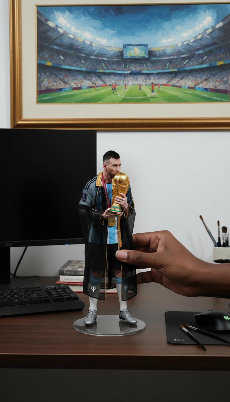 Lionel Messi Collectible Figurine | World Cup Celebration
