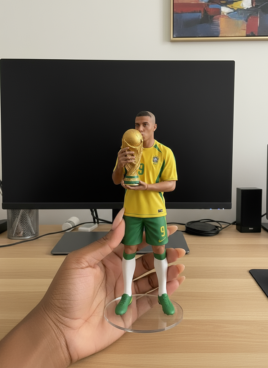 Ronaldo Nazario Collectible Figurine | Brazil World Cup Celebration