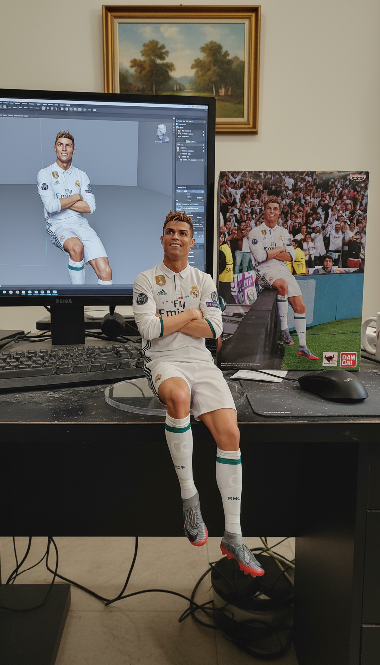 Cristiano Ronaldo Collectible Figurine | Real Madrid Celebration