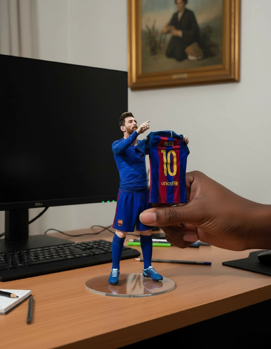 Lionel Messi Collectible Figurine | Famous Jersey Celebration