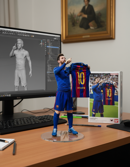 Lionel Messi Collectible Figurine | Famous Jersey Celebration