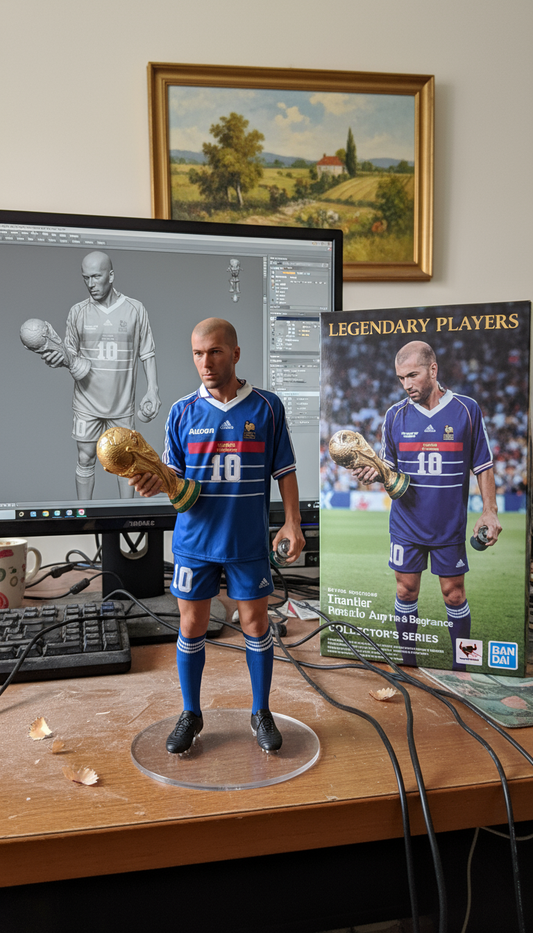 Zinedine Zidane Collectible Figurine | France World Cup Trophy