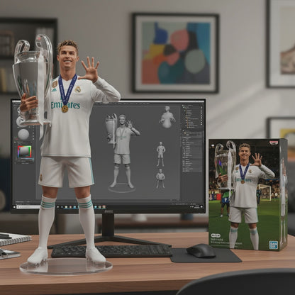 Cristiano Ronaldo Collectible Figurine | Real Madrid Champions League Celebration